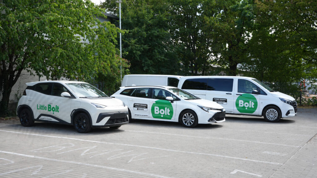 Bolt-Fahrzeuge ohne Kennzeichen, neutraler Transporter